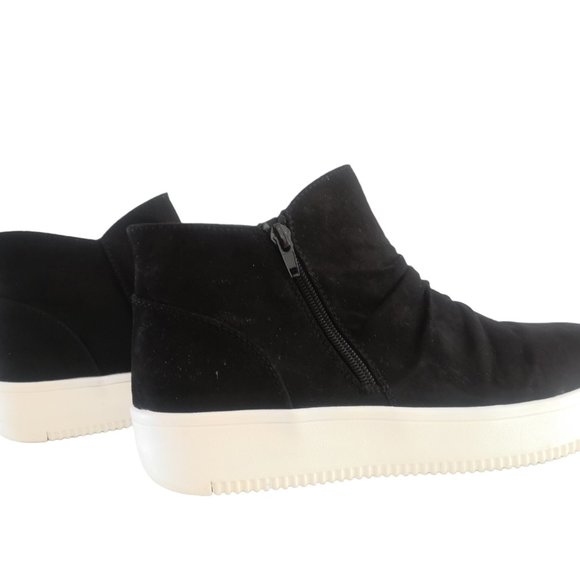 Time And Tru Hi Top Faux Suede Sneakers Shoes black 9 - Picture 3 of 9